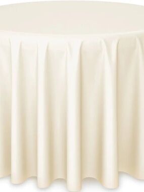 Oxford Ivory Round Tablecloth - Classic Neutral Finish